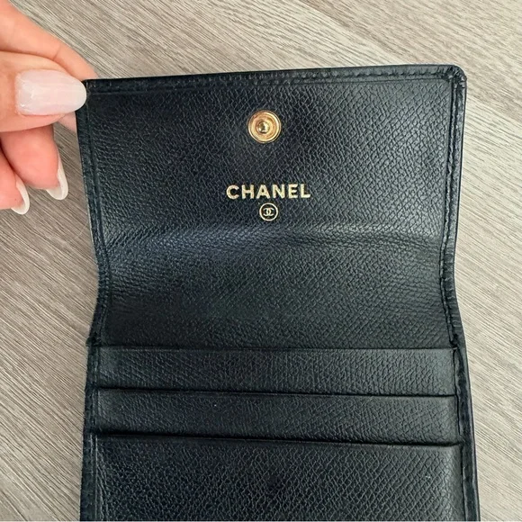 CHANEL COCO Button or COCO Mark Tri Fold Wallet - Picture 9 of 12
